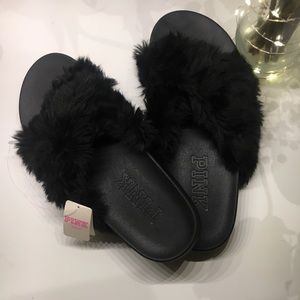 Victoria Secrets Slides - Black